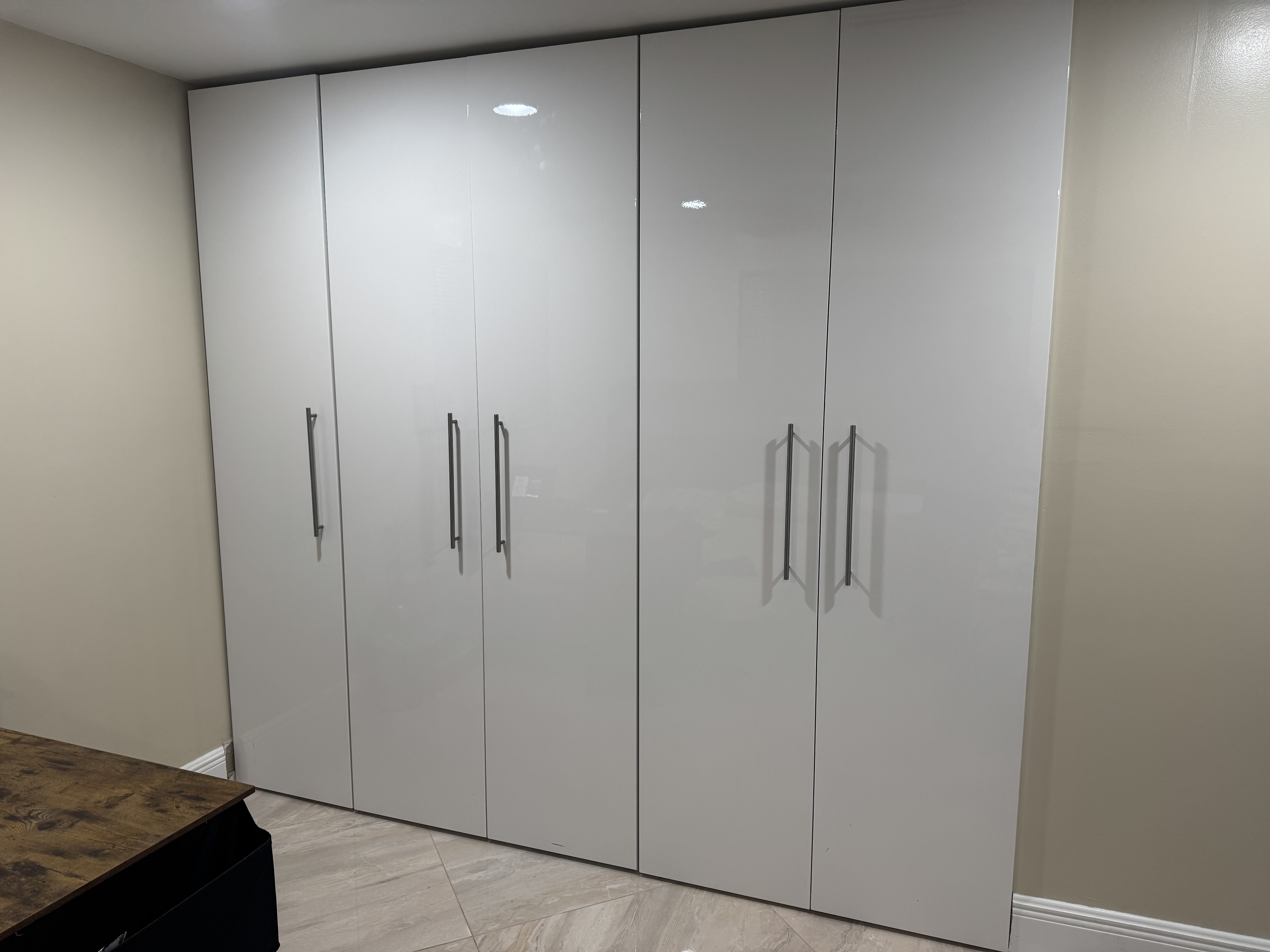 Completed closet installation