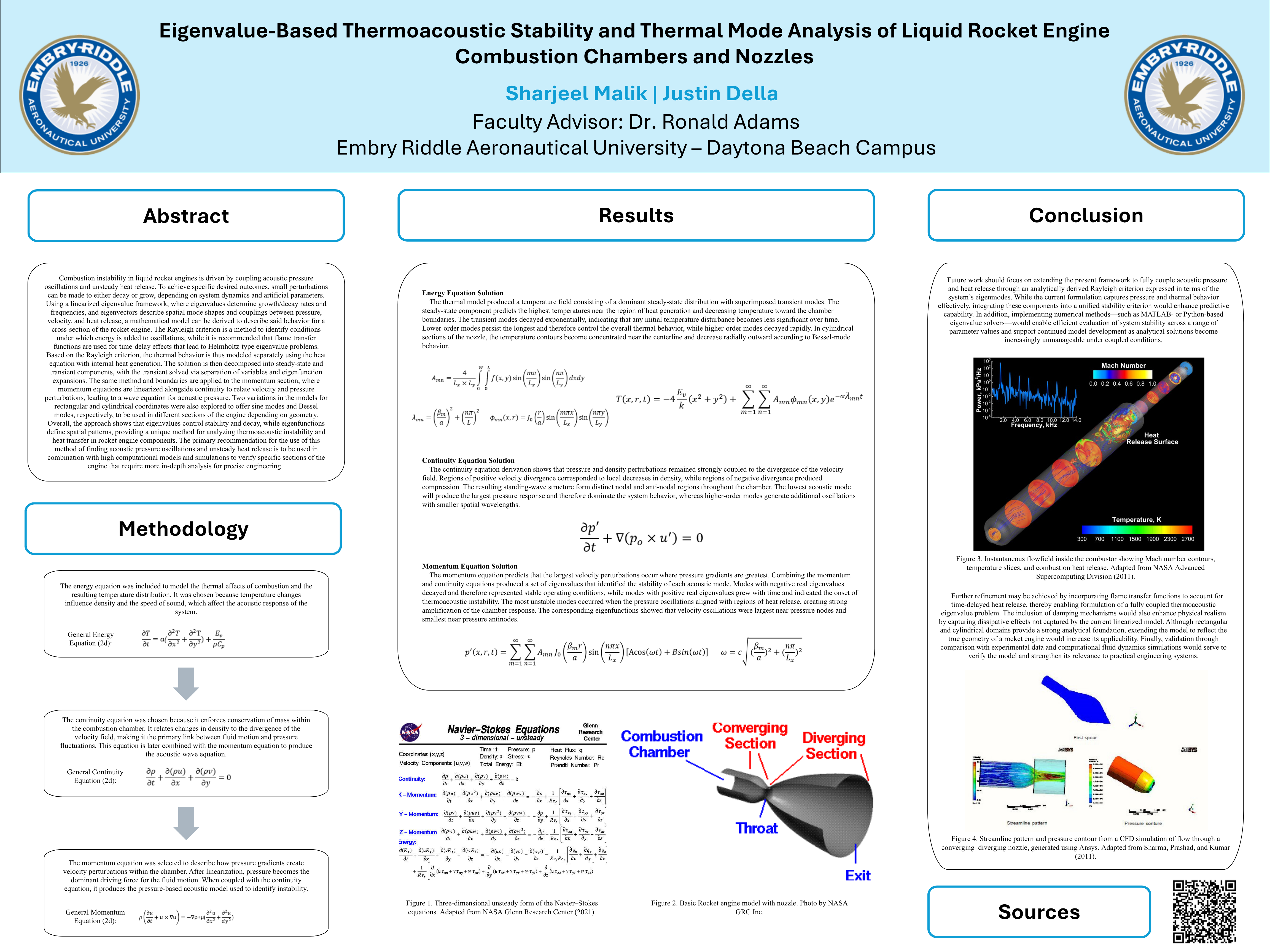 Thermoacoustic stability research poster