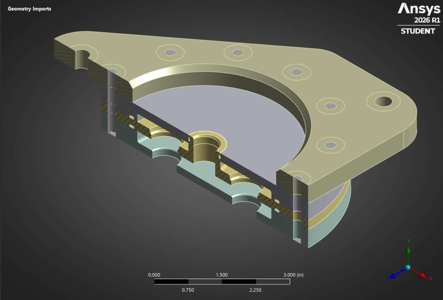 Injector manifold geometry in ANSYS