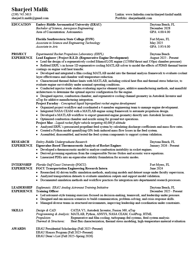 Sharjeel Malik Resume